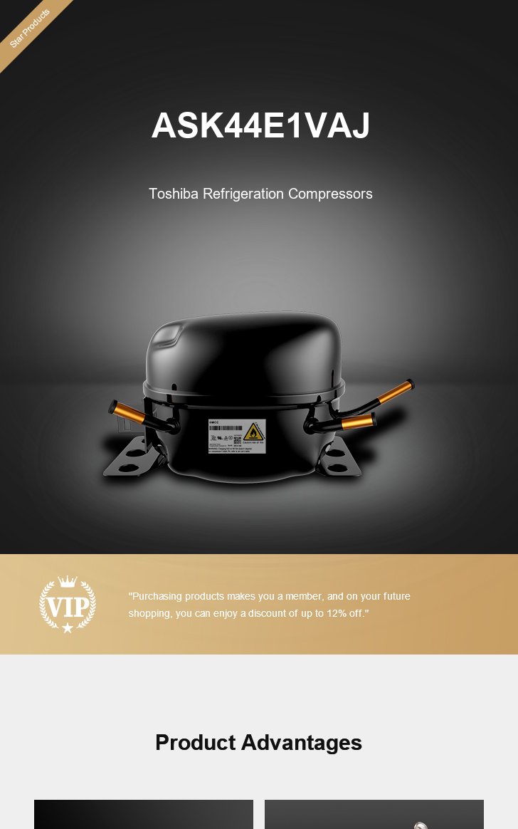 Toshiba Compressor ASK44E1VAJ, technical parameters pdf, structure diagram